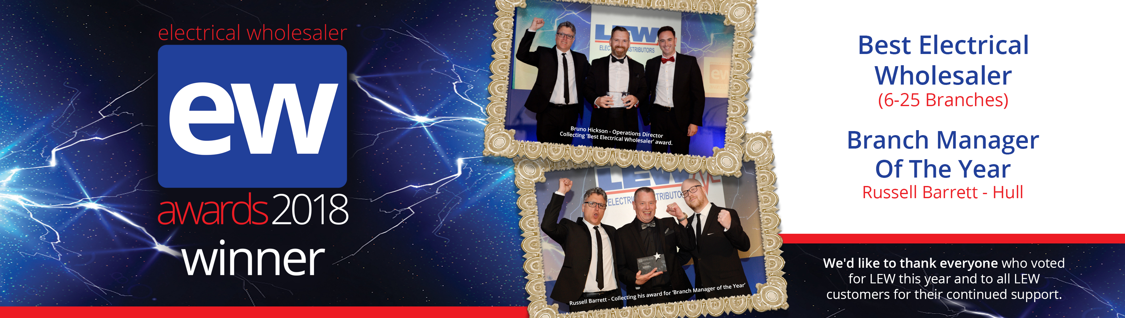 NEWS - We Won! EW Awards 2018 - LEW Electrical Distributors